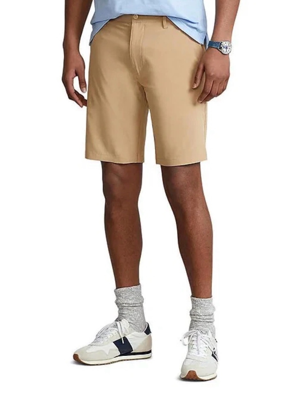 Ralph Lauren Tan Flat-Front Chino Shorts